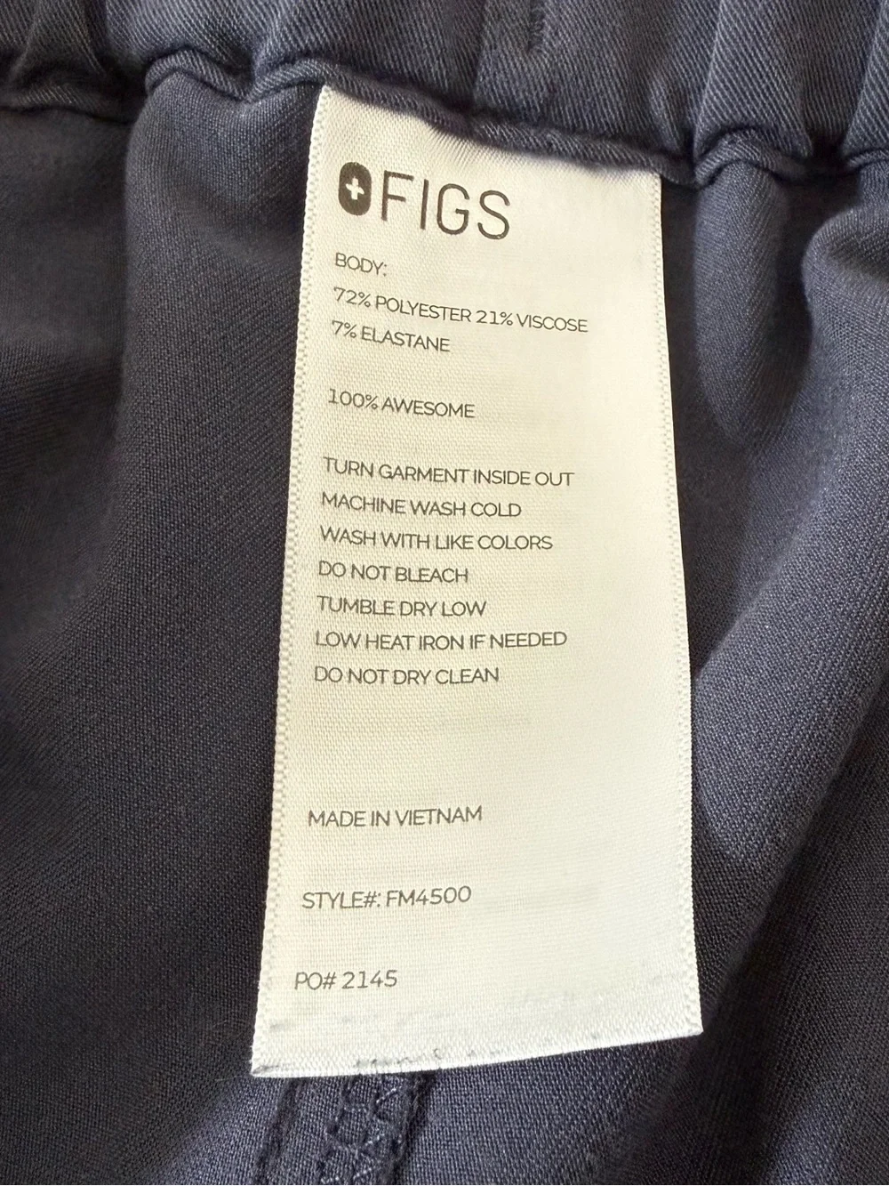 Figs Pisco Basic Scrub Pants Mens Sz M Blue Medical Doctor PO2145